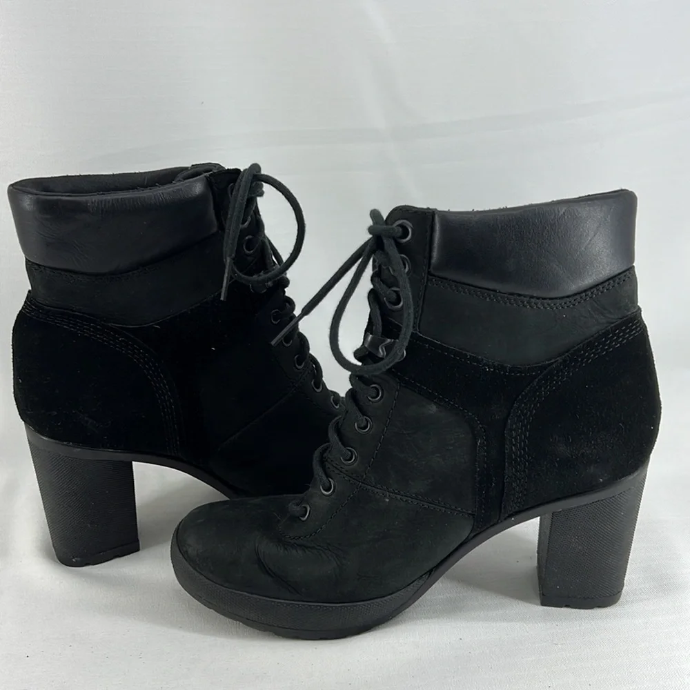 Timberland Camdale Chunky Field Boots Black Leather Lace Up